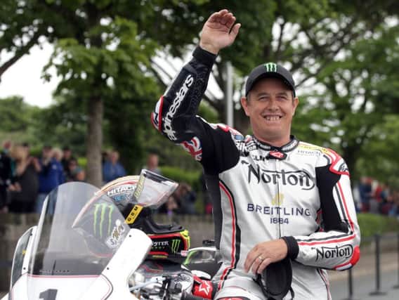 John McGuinness hopes to race the Norton V4 at the North West 200 in May.