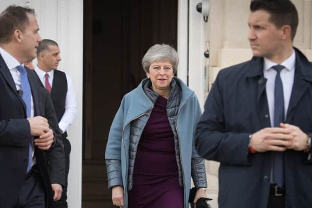 Prime Minister Theresa May leaving the British residence in Brussels last month. Photo: Stefan Rousseau/PA Wire