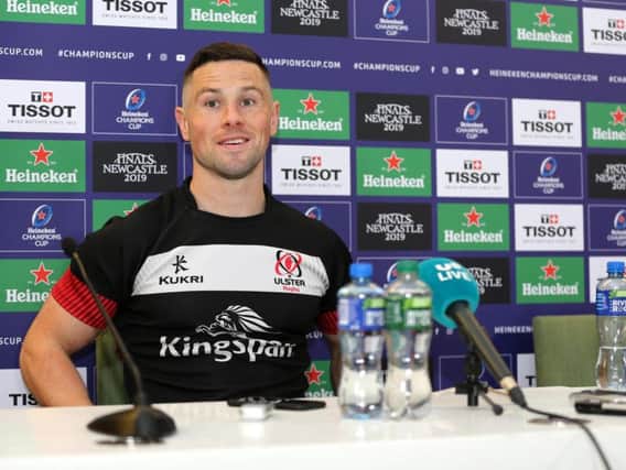 Ulster scrumhalf John Cooney at the pre-match media briefing ahead of the European Champions Cup quarter-final against Leinster