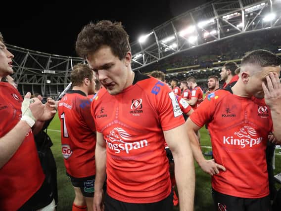 A dejected Jacob Stockdale after the loss to Leinster
