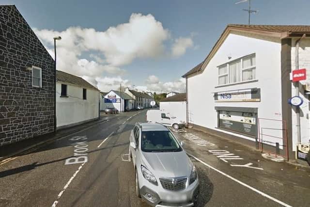 The ATM was stolen from a shop at Brook Street, Ahoghill. Pic by Google