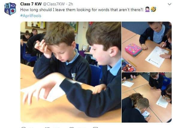 This cheeky teacher gave her students a word search to complete but there was just one problem - none of the words on the list of ones to search for were not in the word search.