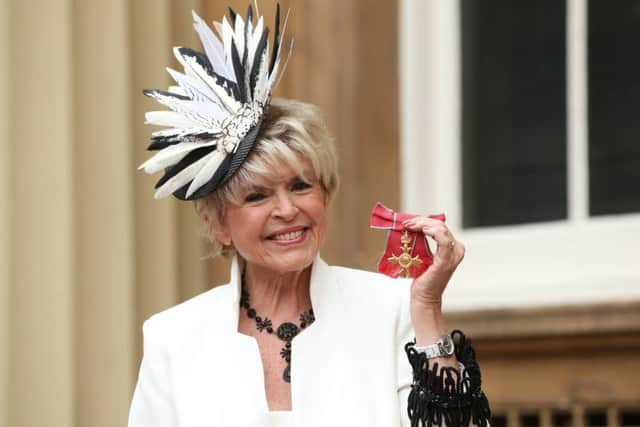 Gloria Hunniford receiving her OBE in 2017