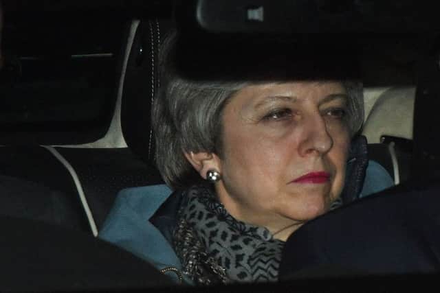 Prime Minister Theresa May leaving the House of Commons, London after MPs fail to back proposals on alternatives to her EU withdrawal deal. PRESS ASSOCIATION Photo. Picture date: Monday April 1, 2019. Photo: Victoria Jones/PA Wire
