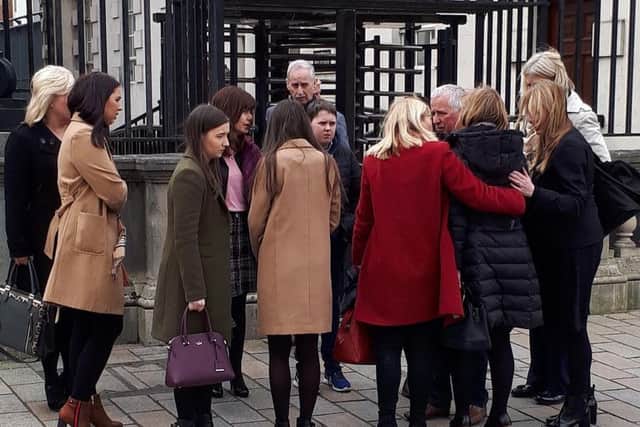 Lesley-Ann's family leaving court on Wednesday