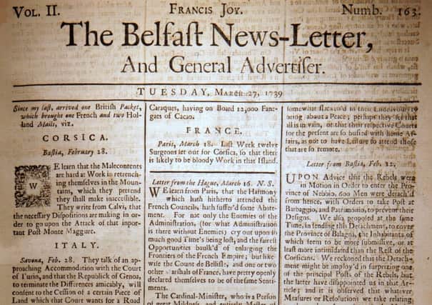 The Belfast News Letter of March 27 1739 (which is April 7 1739 in the modern calendar)