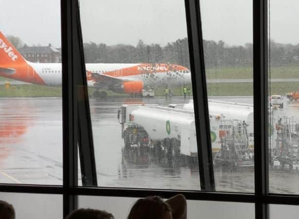 The scene at Belfast International Airport. (Photo: Alex Oldman)