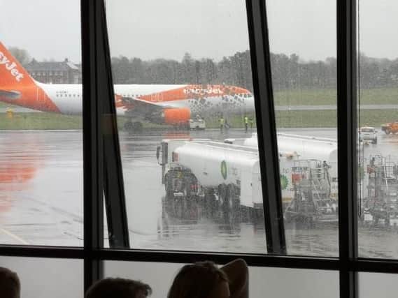 The scene at Belfast International Airport. (Photo: Alex Oldman)