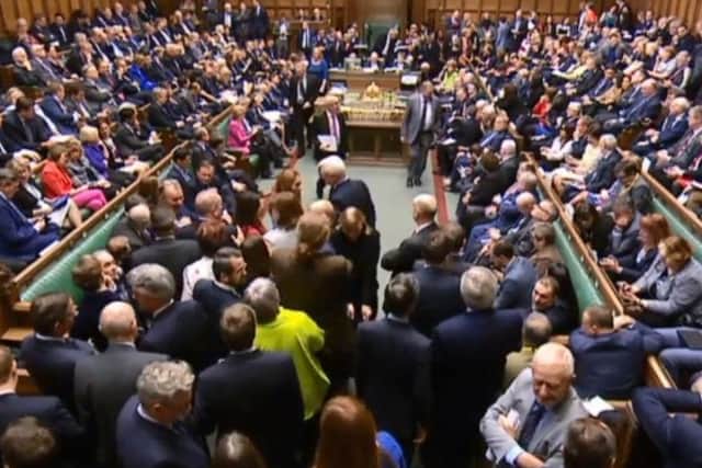 The water gushed from the roof onto the press gallery below.