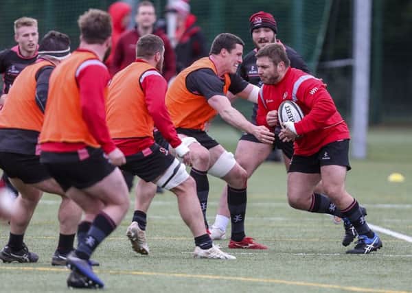 Wiehahn Herbst during an Ulster Rugby training session
