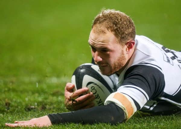 Matt Faddes scores a try at Kingspan Stadium for the BaaBaas against Fiji - rumour is the Kiwi is coming back on a more permanent basis