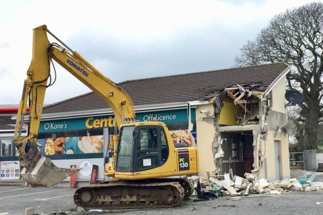 The scene of a previous ATM theft in Dungiven, Co Londonderry earlier this month Pic: D.avid Young/PA Wire