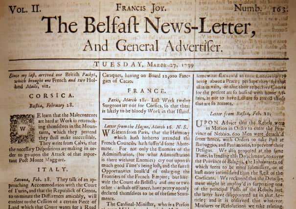 The Belfast News Letter of March 27 1739 (which is April 3 1739 in the modern calendar)