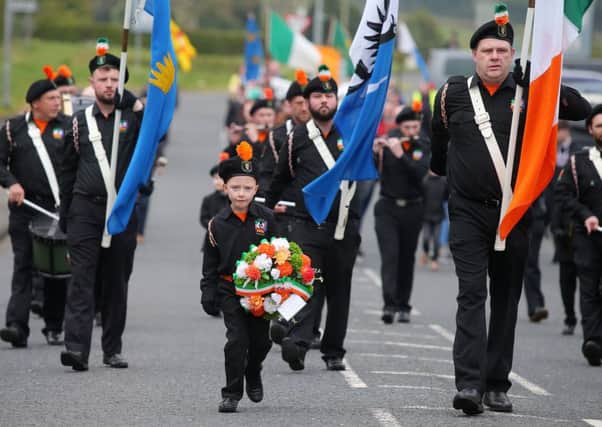 Sunday 7th April 2019

Parade in Rasharkin, Co. Antrim, to commemorate the murder of Republican Gerard Casey who was shot dead at his home in the town in 1989 by loyalist paramilitaries. 
Picture by Jonathan Porter/PressEye