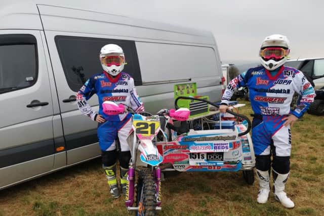 Emma Moulds and Niki Adair win opening round of the Irish sidecarcross championship.