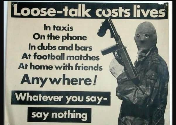 IRA propaganda poster, taken from the University of Ulster's CAIN archive