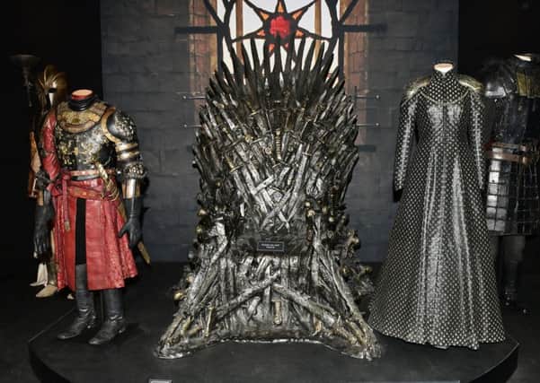 The Iron Throne at Game of Thrones: The Touring Exhibition.  Pic Colm Lenaghan/Pacemaker