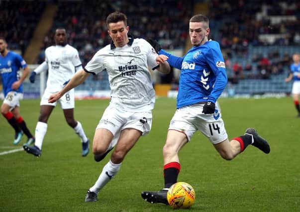 Ryan Kent (right) has been in impressive form for Rangers. Pic by PA.