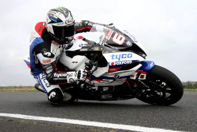 Ballymoney man Michael Dunlop has been in action on the new Tyco BMW during tests at Bishopscourt and Kirkistown.