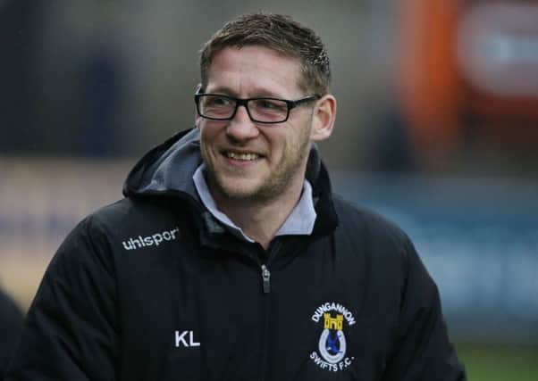 Dungannon Swifts manager Kris Lindsay. Pic by INPHO.