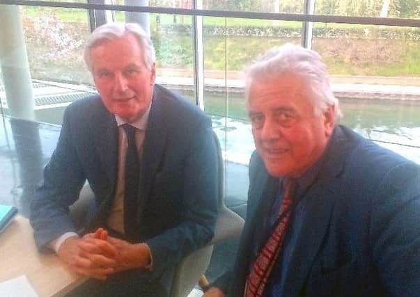 Ulster Unionist MEP Jim Nicholson (right) with EU chief negotiator Michel Barnier