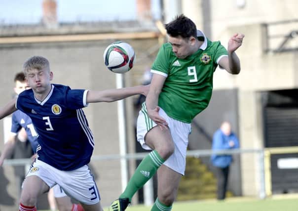 Callum Ferris in action against Scotland
