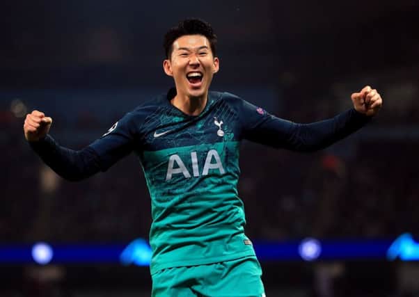 Tottenham Hotspur's Son Heung-min celebrates