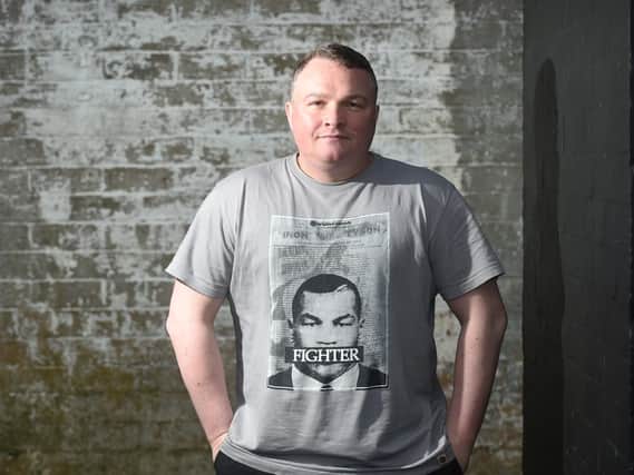 Bradley Welsh pictured here in a promotional shoot for the Trainspotting T2 movie. Picture: Greg Macvean