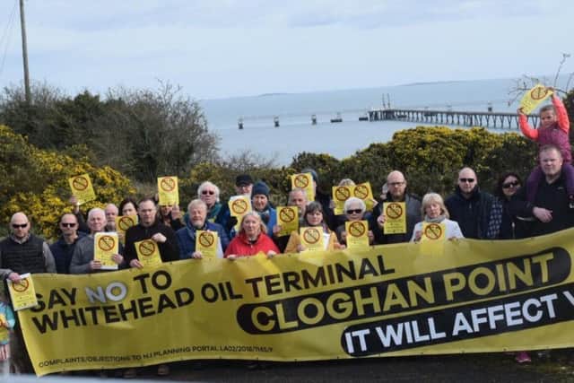 Campaigners making their views known over the proposed development of the site.