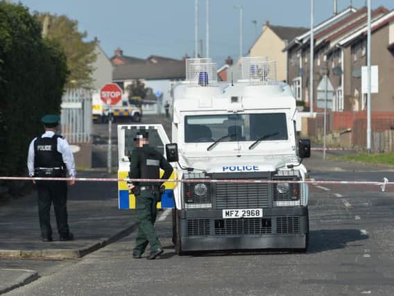 The scene close to where Lyra McKee was killed. (Photo: Pacemaker)