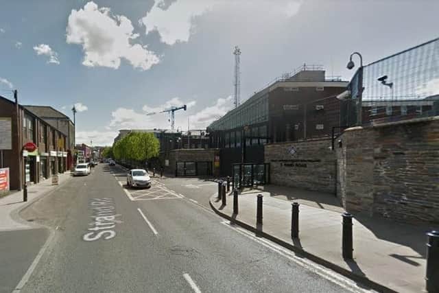 Strand Road PSNI Station, Londonderry. Pic by Google
