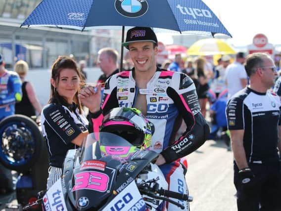 Keith Farmer finished 15th and 12th in the opening Bennetts British Superbike races at Silverstone for Northern Ireland's Tyco BMW team. Picture: David Yeomans.