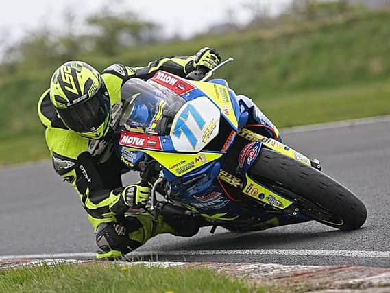 Tom Weeden on the Burrows Engineering/RK Racing Yamaha R6 during a recent test at Kirkistown. Picture: Baylon McCaughey.