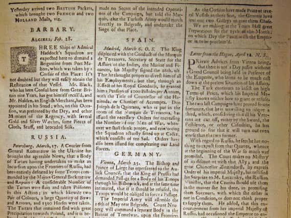News Letter of April 10 1739 (April 21 modern calendar)