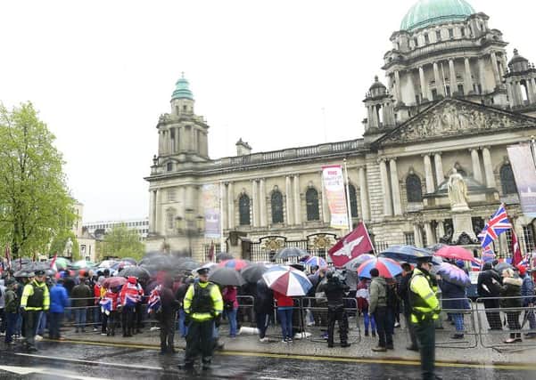 Belfast rally in support of Bloody Sunday paratrooper 'Soldier F'. 
PPicture: Arthur Allison/Pacemaker