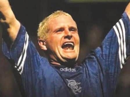 Gazza made more than 70 appearances for Rangers scoring 30 goals along the way.