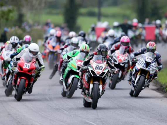 The start of the Open Superbike race at last year's Tandragee 100.
