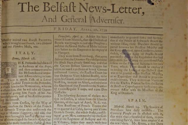 The Belfast News Letter of April 20 1739 (May 1 in the modern calendar)