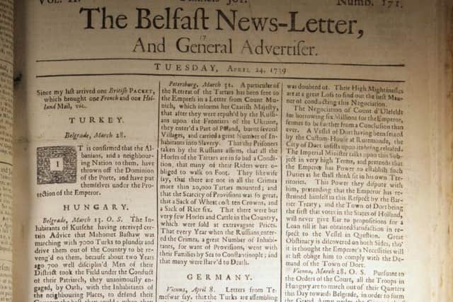 The Belfast News Letter of April 24 1739 (May 5 in the modern calendar)