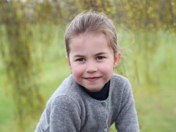 Photo of Princess Charlotte taken by her mother, the Duchess of Cambridge, at their home in Norfolk in April, to mark her fourth birthday on Thursday