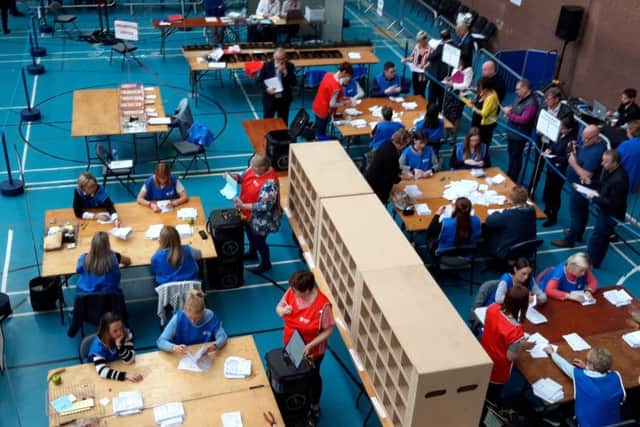 Counting is underway at the Seven Towers Leisure Centre in Balllymena.
