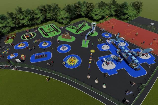 The new look play area at Lilian Bland park