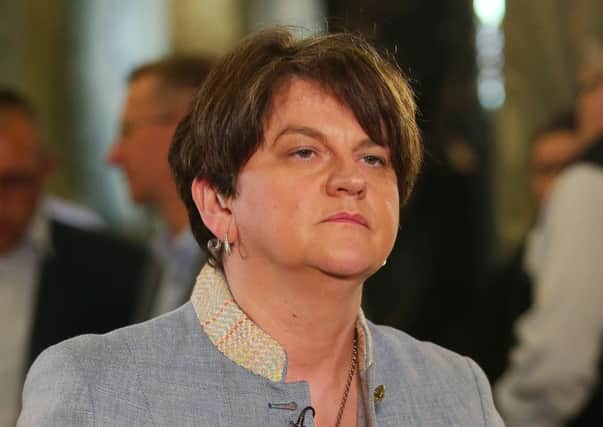Arlene Foster was the subject of the death threat. 

Picture by Jonathan Porter/PressEye