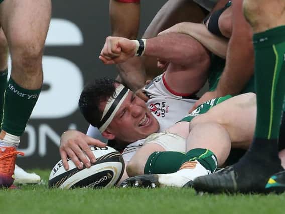 Marcell Coetzee scores the winning try for Ulster against Connacht