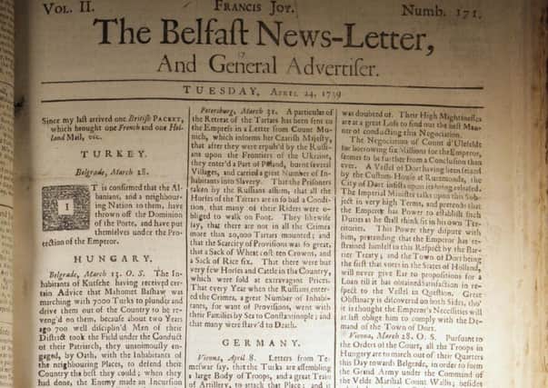 The Belfast News Letter of April 24 1739 (May 5 in the modern calendar)
