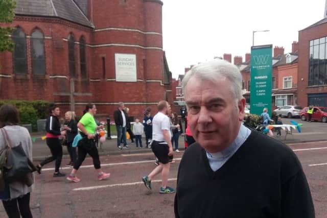 Rev David McClay of Willowfield Church of Ireland would have preferred the Belfast Marathon to remain on a Monday, but nevertheless his church embraced the Sunday switch