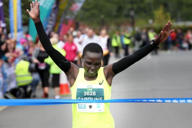 Caroline Jepchirchir won the women's race in a new record time for Belfast