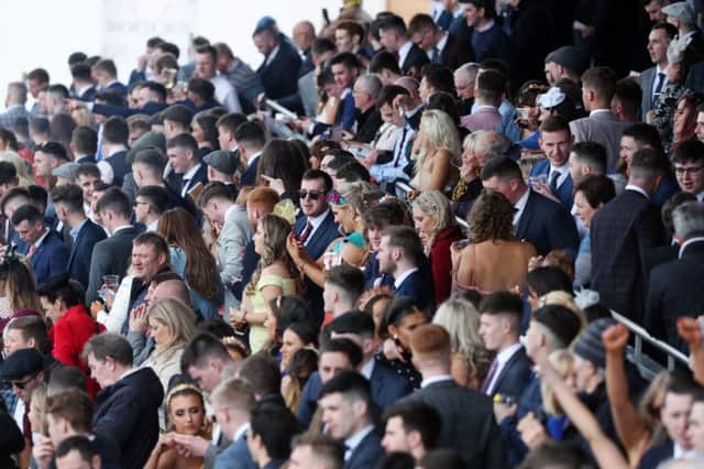 Press Eye - Belfast - Northern Ireland - 6th May 2019 -  
Down Royal Races May Day Meeting at the Maze, Lisburn. 

Racegoers pictured at Down Royal.
 
Photo by Kelvin Boyes / Press Eye.