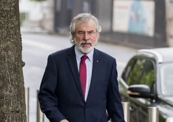 Former Sinn Fein President Gerry Adams arriving at Belfast Laganside courts to give evidence to the Ballymurphy inquest. 


Picture by Jonathan Porter/PressEye.