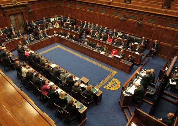 The Stormont assembly chamber. MLAs have not been sitting since January 2017, when Sinn Fein brought down devolution